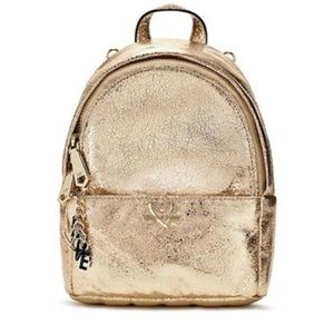 NWT Victoria Secrets Metallic Mini Backpack